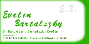 evelin bartalszky business card